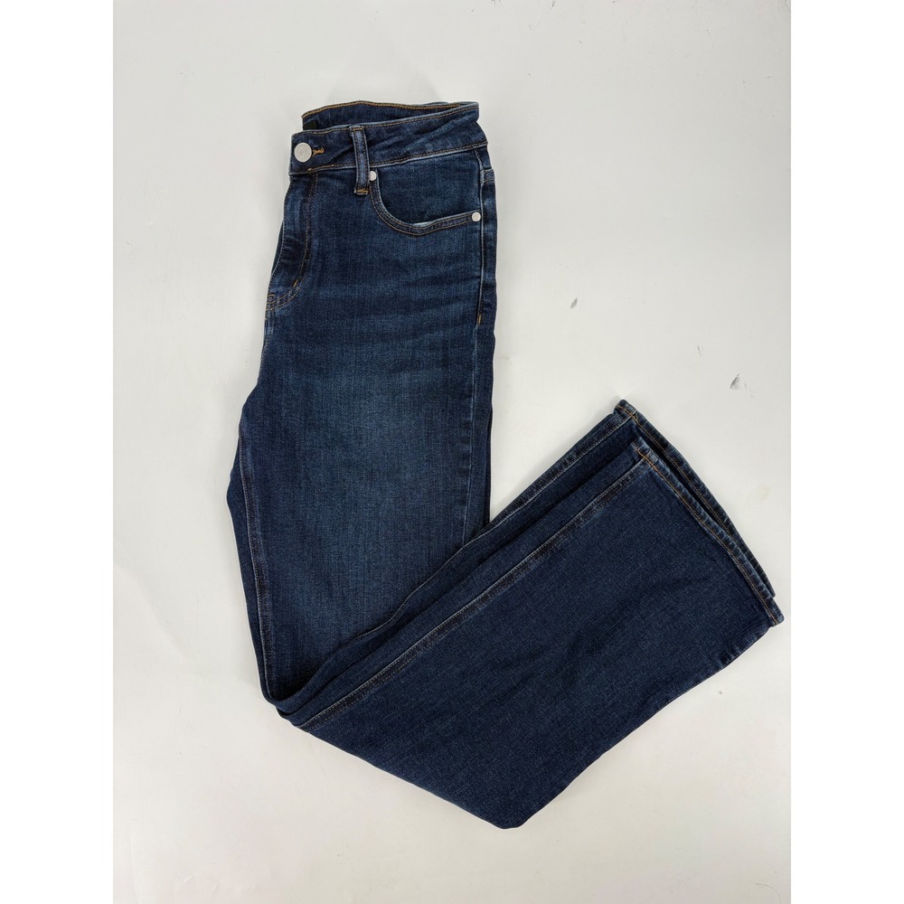 Quince Bella Stretch Kick Flare Jeans Midnight Blue Size 30 Indigo Denim